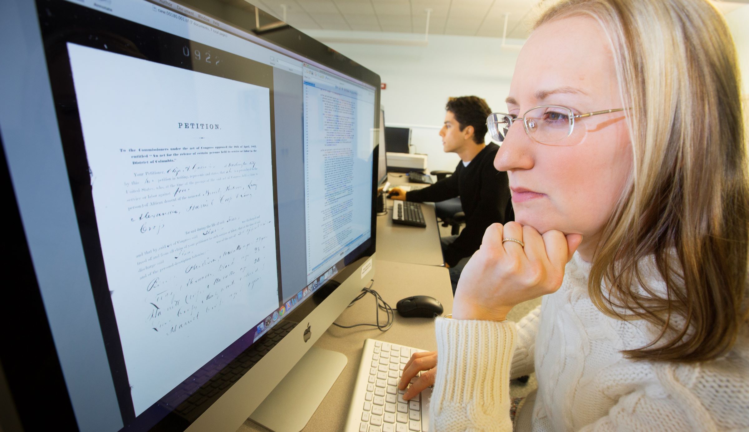 Person at a computer